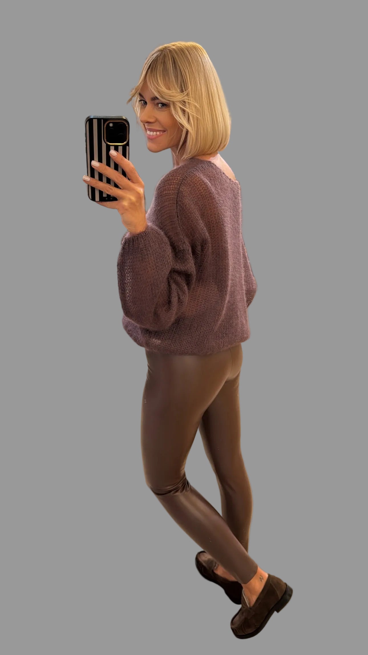 Kelnės tamprės eco odos