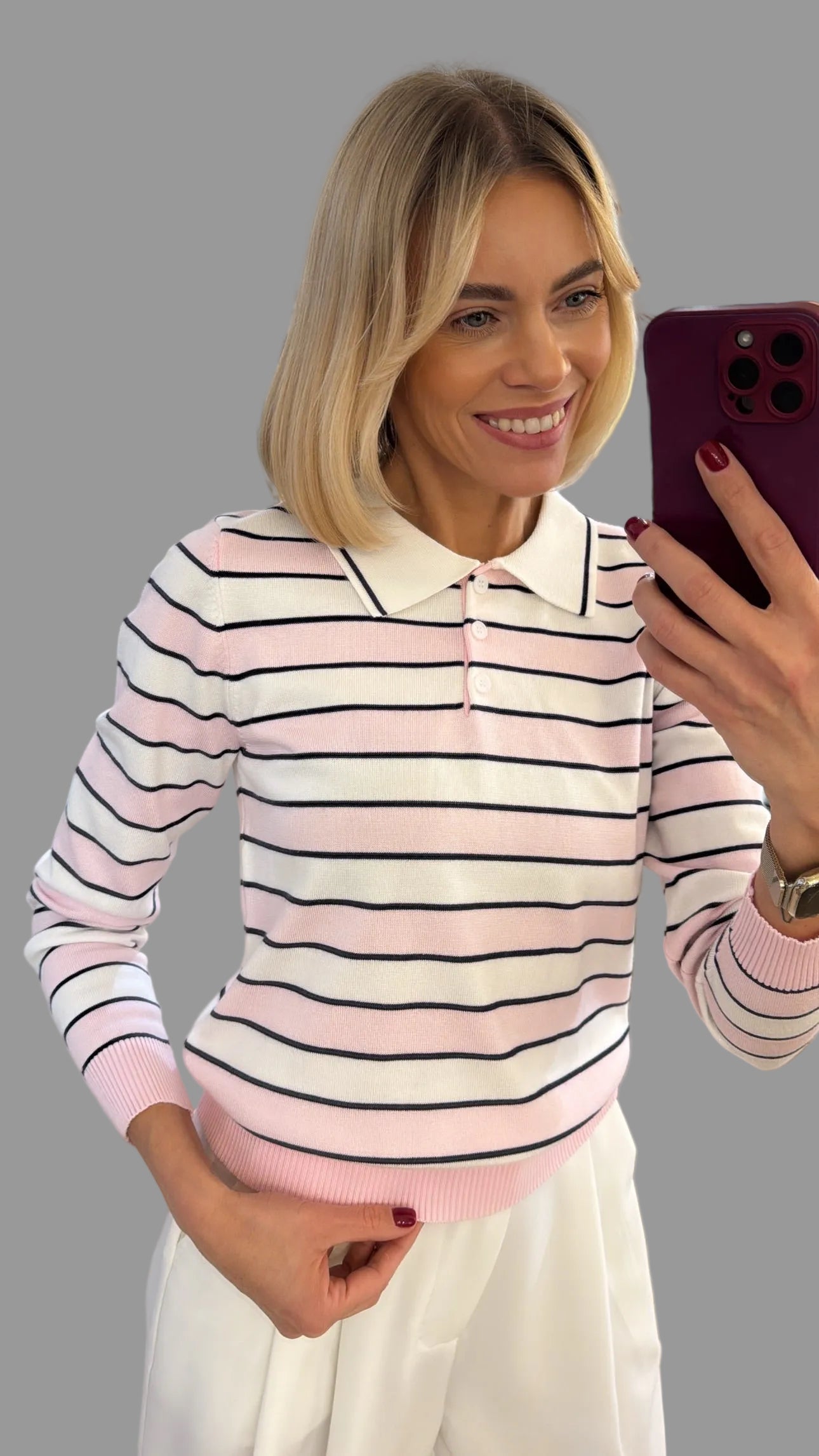 Megztinis polo modelio