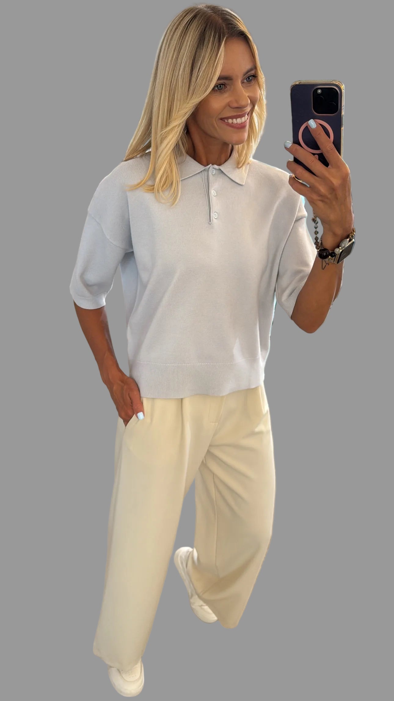 Megztinis polo modelio