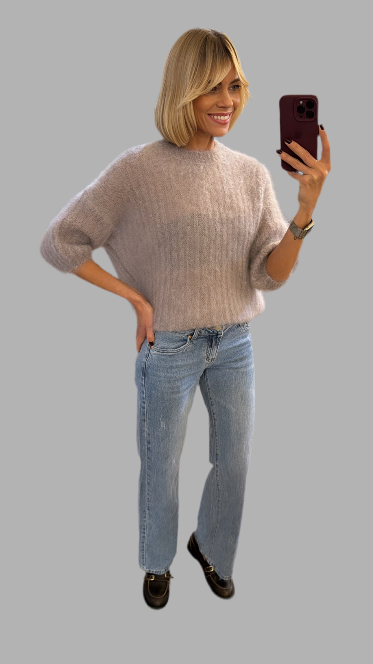 Džinsai žemesniu juosmeniu