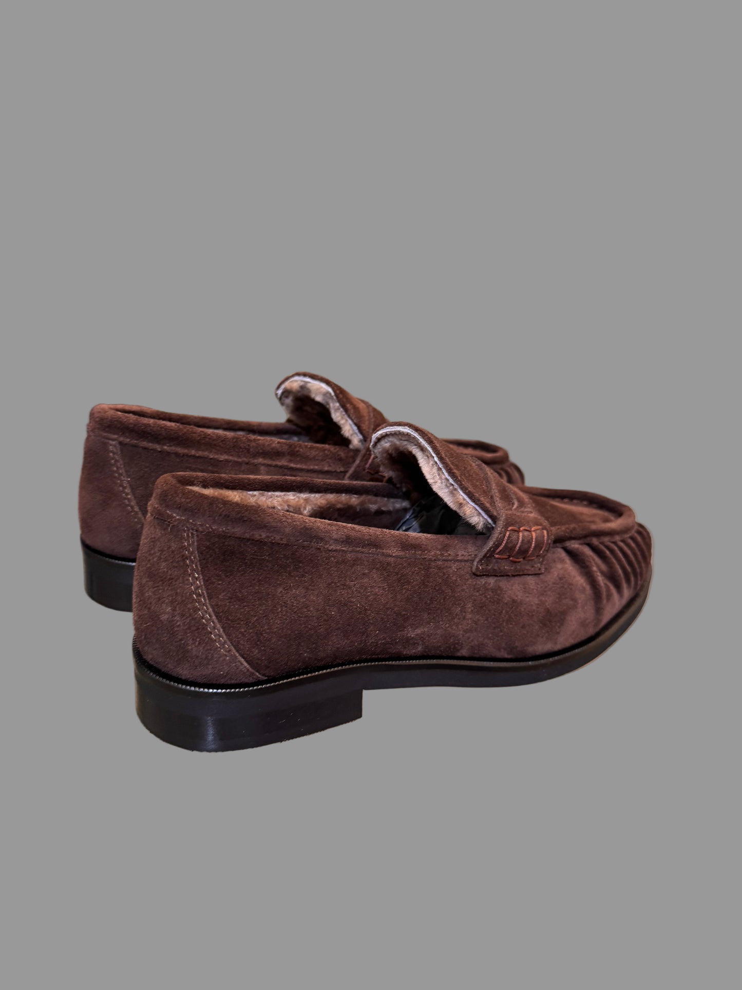 Batai loaferiai su natūraliu kailiu viduje