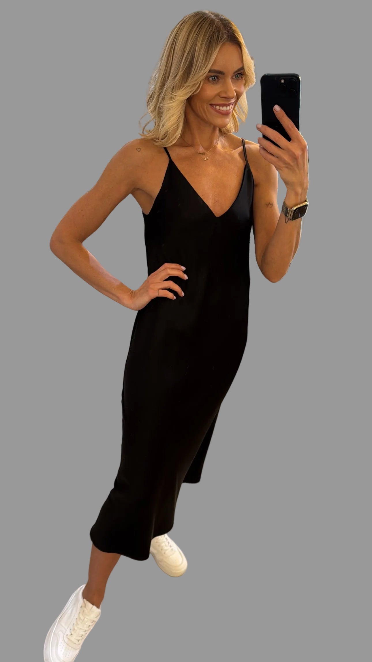 Suknelė su petnešėlėmis “slip dress” modelio