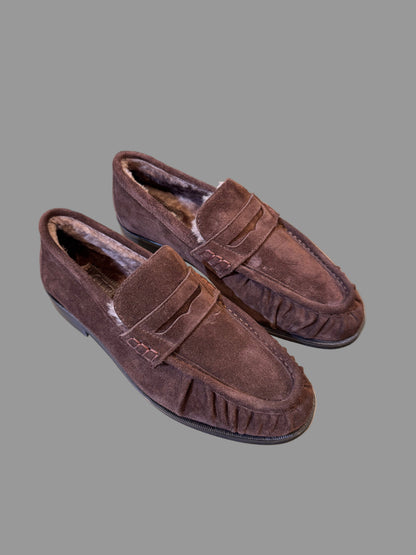 Batai loaferiai su natūraliu kailiu viduje