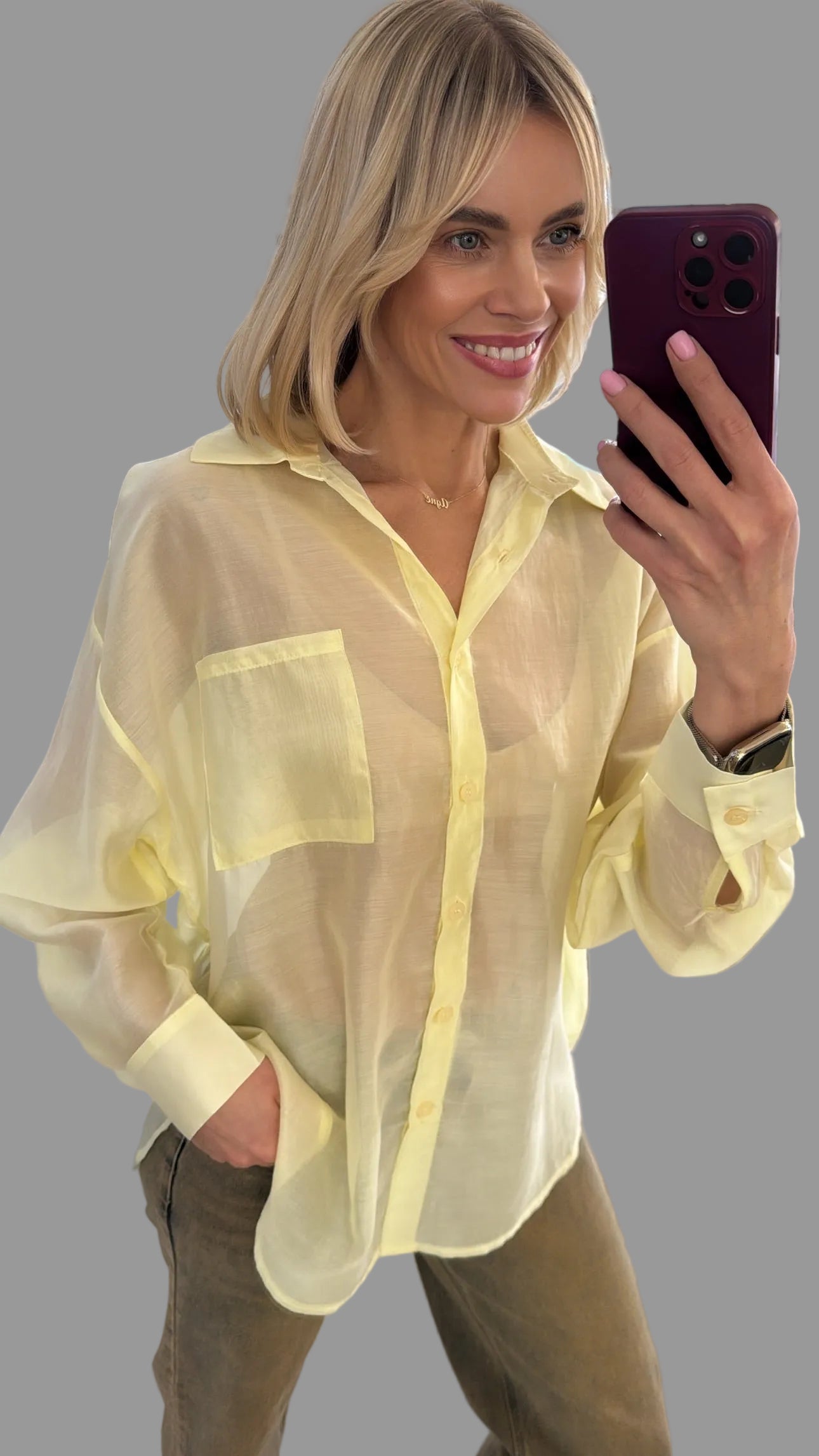 Marškiniai lengvai krintančio audinio