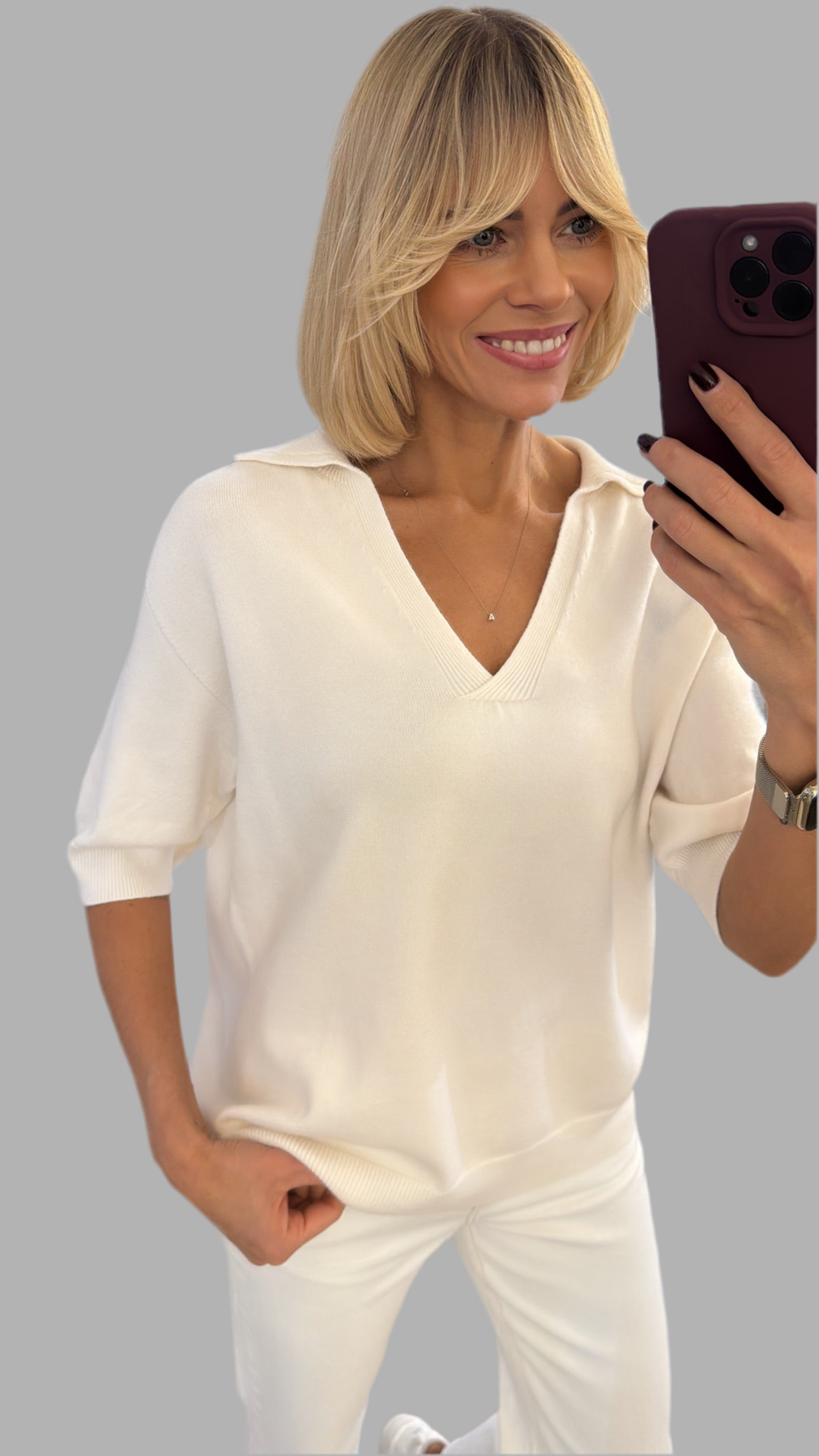 Megztinis polo modelio