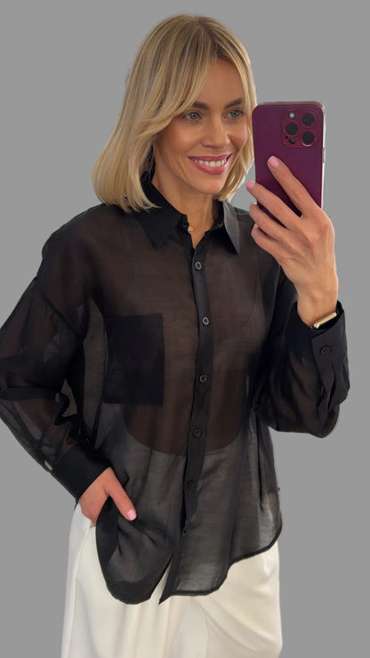 Marškiniai lengvai krintančio audinio