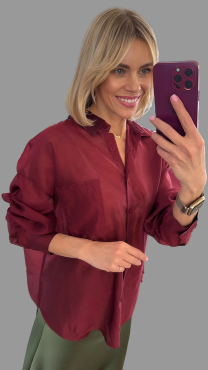 Marškiniai lengvai krintančio audinio