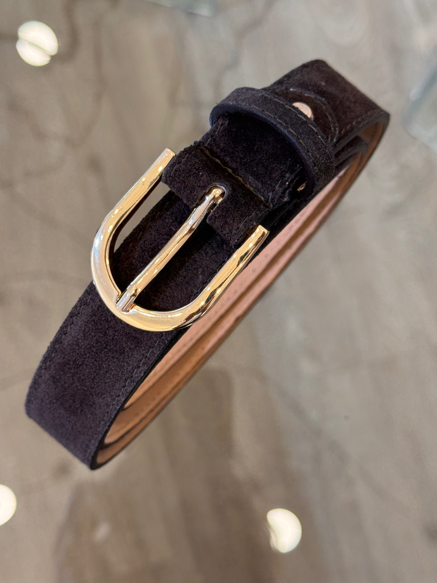 Diržas natūralios suede odos