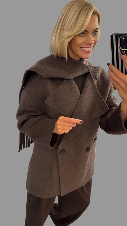 Paltas/Puspaltis su šaliku