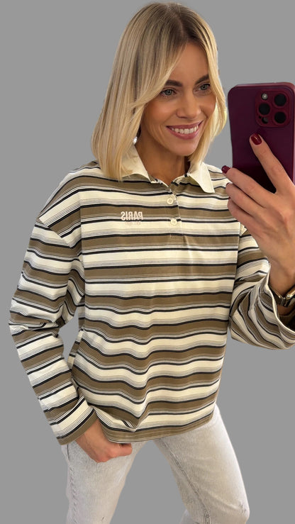 Palaidinė dryžuota polo modelio