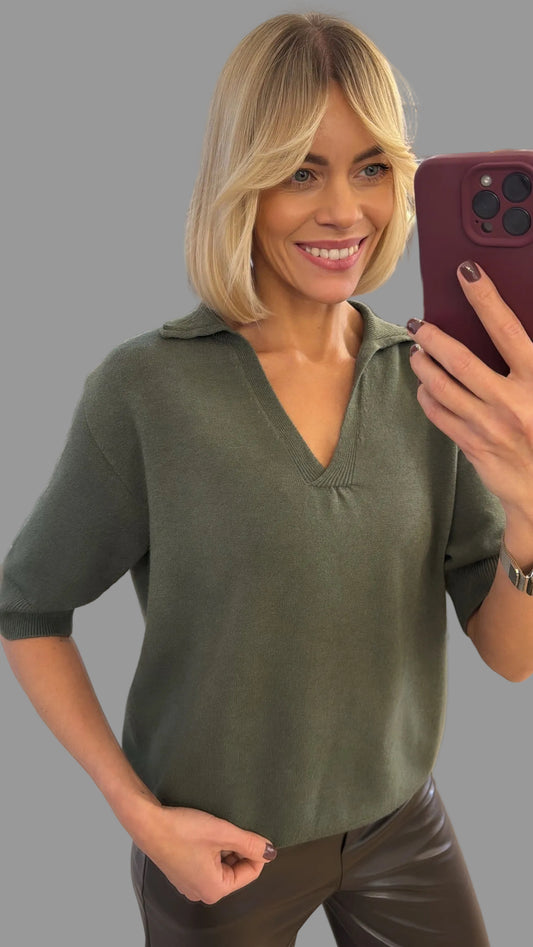 Megztinis polo modelio